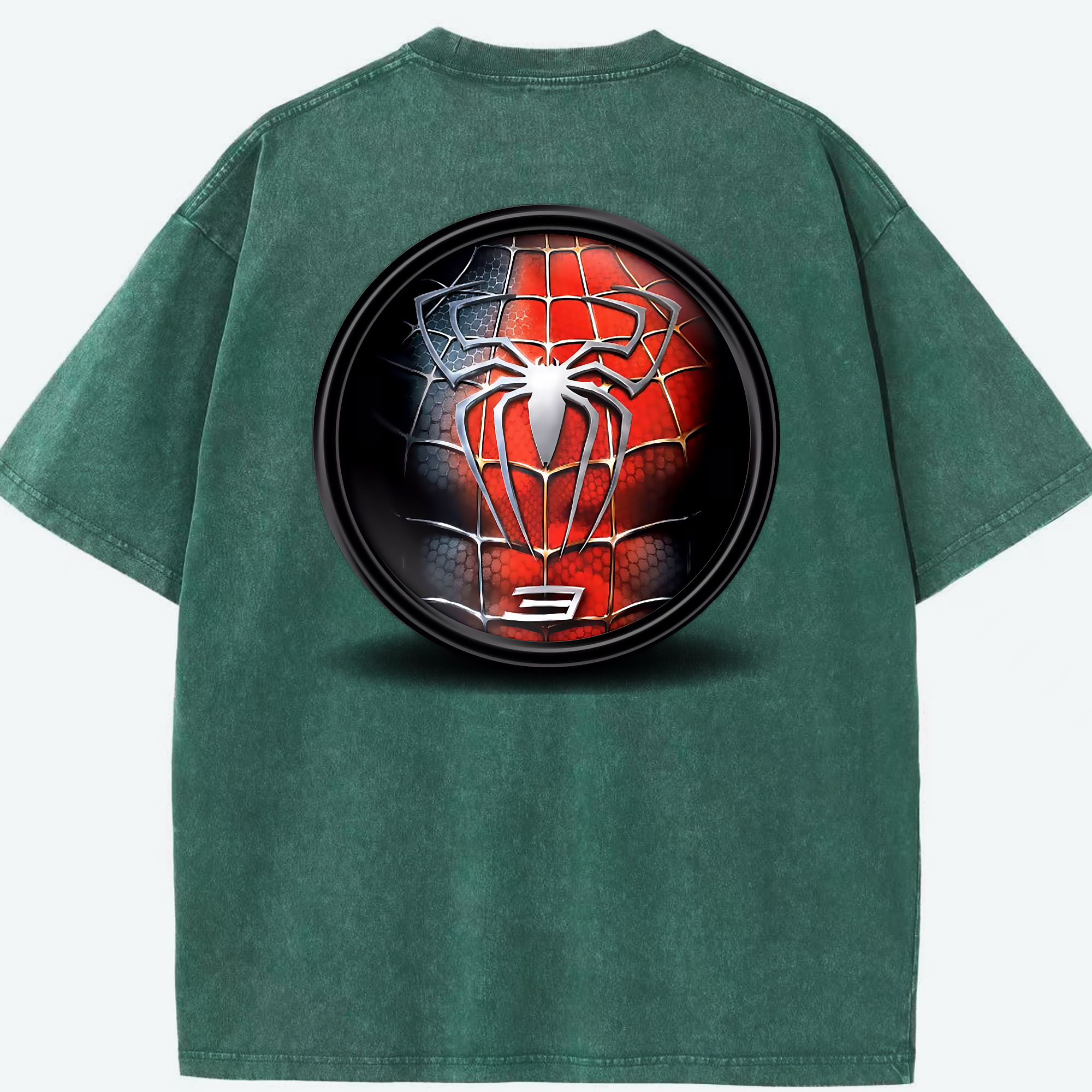 （画像用） Spider Man スパイダーマン 綿100% ヴィンテージ風 半袖Tシャツ（背面プリント）